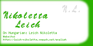 nikoletta leich business card